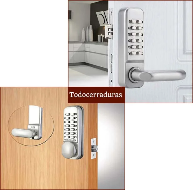 Cerradura codificada, cerradura de puerta con código de 1 a 11 dígitos,  elegante y moderna